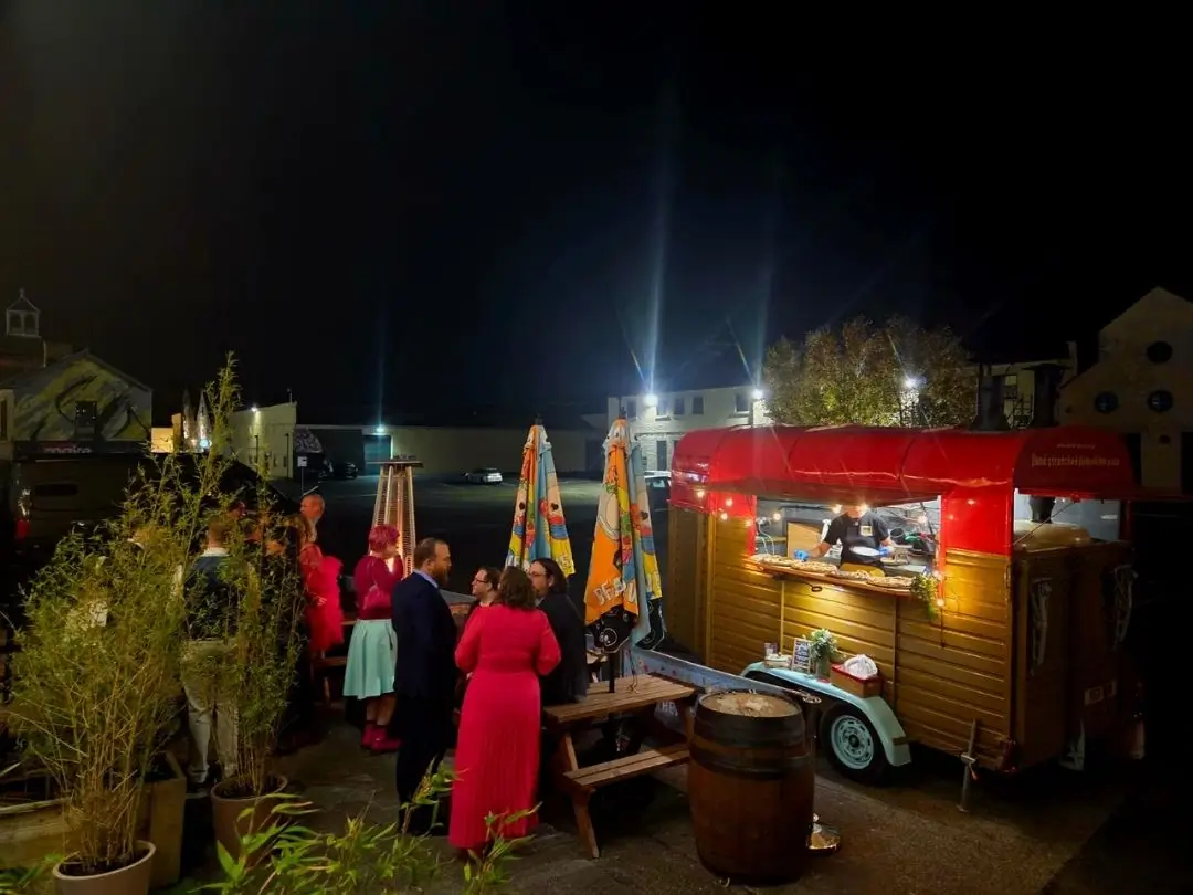 Busy corporate style catering event