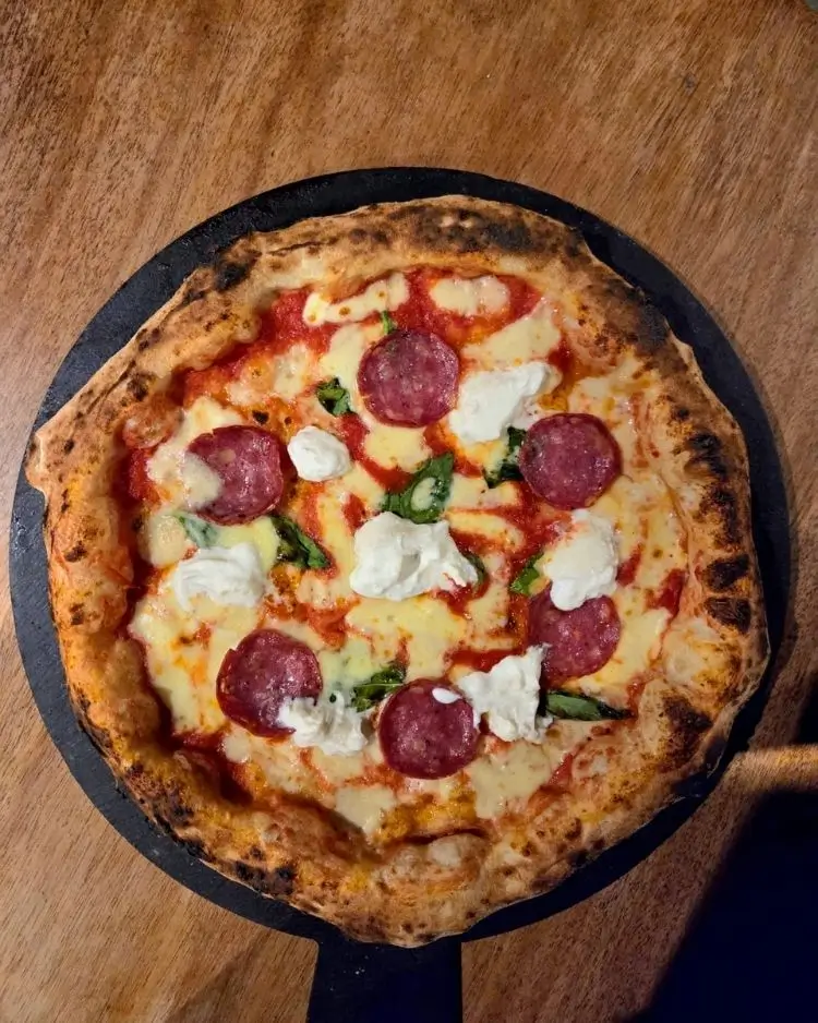 Neopolitan pizza close-up